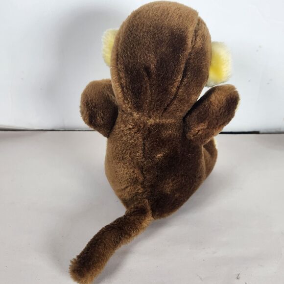 vintage monkey brown beige   Plush Vintage‎  7in sitting plastic eyes 1984 - Picture 3 of 11